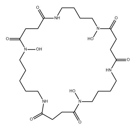 1,6,11,16,21,26-Hexaazacyclohentriacontane-2,5,12,15,22,25-hexone, 1,11,21-trihydroxy- 结构式