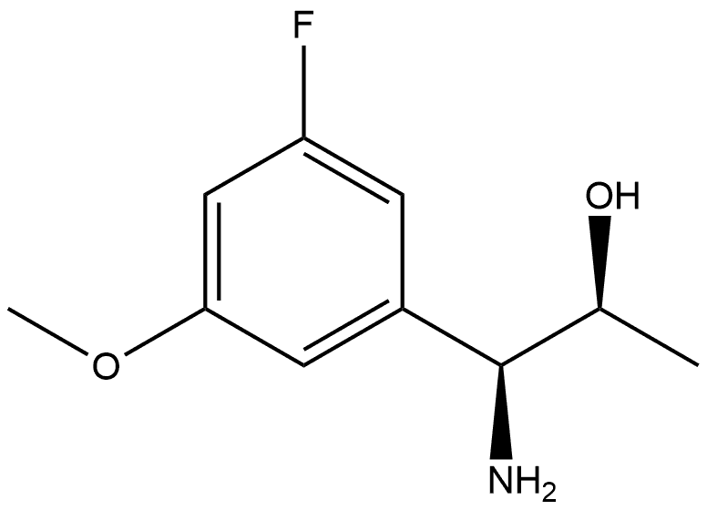 (1S,2S)-1-氨基-1-(3-氟-5-甲氧基苯基)丙-2-醇 结构式