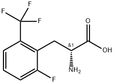 (2R)-2-amino-3-[2-fluoro-6-(trifluoromethyl)phenyl]propanoic acid 结构式