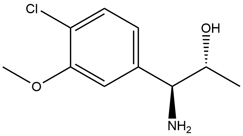 (1S,2R)-1-AMINO-1-(4-CHLORO-3-METHOXYPHENYL)PROPAN-2-OL 结构式