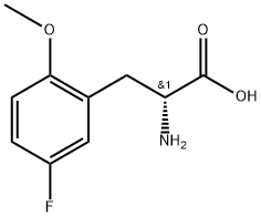 (2R)-2-amino-3-(5-fluoro-2-methoxyphenyl)propanoic acid 结构式