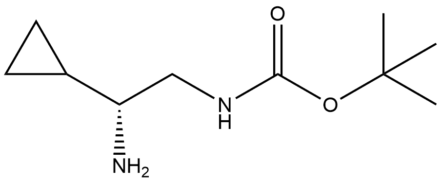 Carbamic acid, N-[(2R)-2-amino-2-cyclopropylethyl]-, 1,1-dimethylethyl ester 结构式