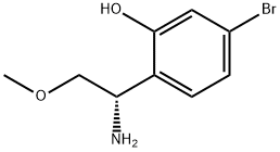 2-[(1S)-1-amino-2-methoxyethyl]-5-bromophenol 结构式