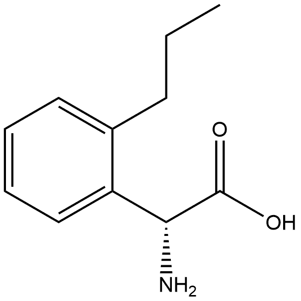 (R)-2-amino-2-(2-propylphenyl)acetic acid 结构式