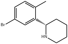 (2S)-2-(5-bromo-2-methylphenyl)piperidine 结构式