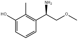 3-[(1R)-1-amino-2-methoxyethyl]-2-methylphenol 结构式