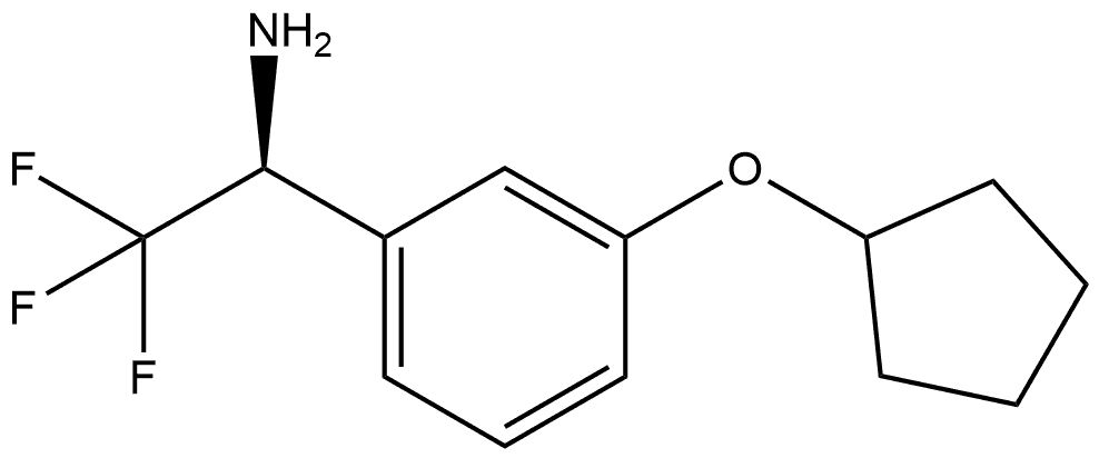 (1S)-1-(3-CYCLOPENTYLOXYPHENYL)-2,2,2-TRIFLUOROETHYLAMINE 结构式