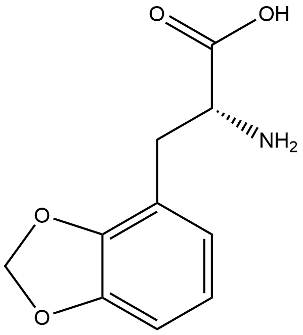 (R)-2-氨基-3-(苯并[D][1,3]二噁酚-4-基)丙酸 结构式