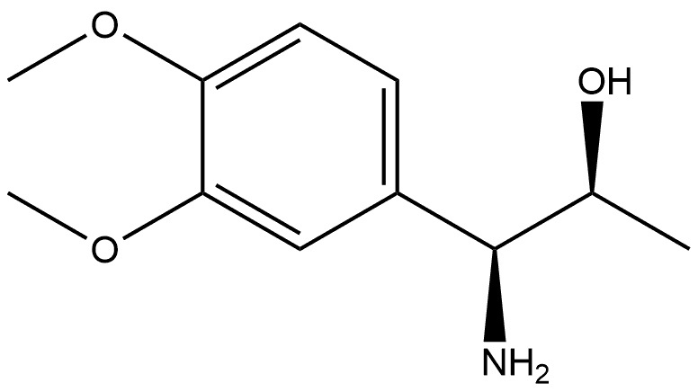 (1S,2S)-1-AMINO-1-(3,4-DIMETHOXYPHENYL)PROPAN-2-OL 结构式