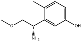 3-[(1S)-1-amino-2-methoxyethyl]-4-methylphenol 结构式