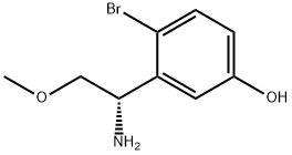 3-(1-amino-2-methoxyethyl)-4-bromophenol 结构式