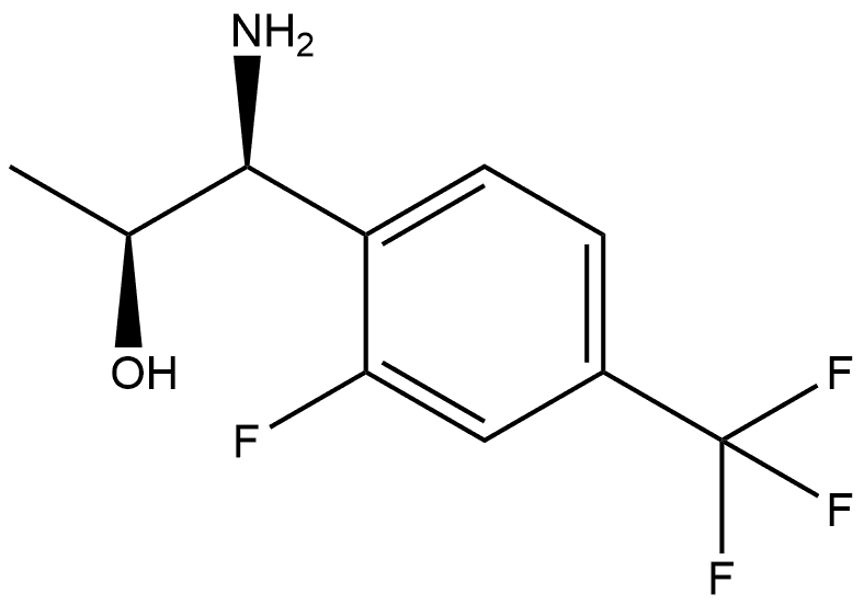 (1S,2S)-1-AMINO-1-[2-FLUORO-4-(TRIFLUOROMETHYL)PHENYL]PROPAN-2-OL 结构式