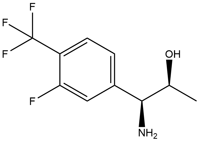 (1S,2S)-1-AMINO-1-[3-FLUORO-4-(TRIFLUOROMETHYL)PHENYL]PROPAN-2-OL 结构式