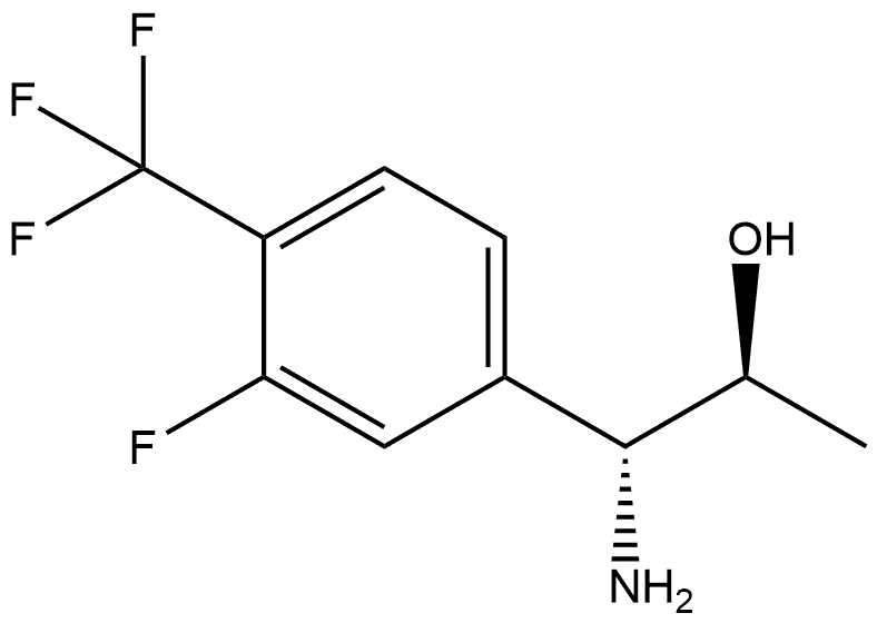 (1R,2S)-1-AMINO-1-[3-FLUORO-4-(TRIFLUOROMETHYL)PHENYL]PROPAN-2-OL 结构式