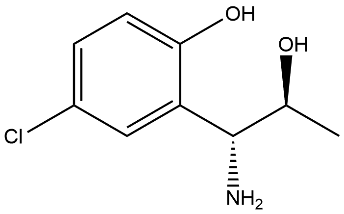 2-[(1R,2S)-1-AMINO-2-HYDROXYPROPYL]-4-CHLOROPHENOL 结构式