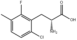 (2R)-2-amino-3-(6-chloro-2-fluoro-3-methylphenyl)propanoic acid 结构式