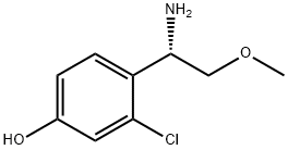 4-[(1S)-1-amino-2-methoxyethyl]-3-chlorophenol 结构式