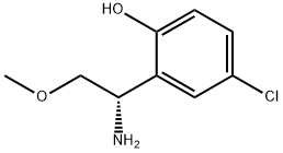 (R)-2-(1-amino-2-methoxyethyl)-4-chlorophenol 结构式