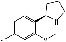 2-(4-chloro-2-methoxyphenyl)pyrrolidine 结构式