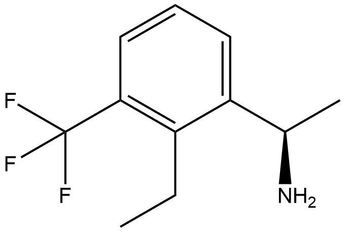 (R)-1-(2-乙基-3-(三氟甲基)苯基)乙-1-胺 结构式