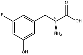 (R)-2-氨基-3-(3-氟-5-羟基苯基)丙酸 结构式