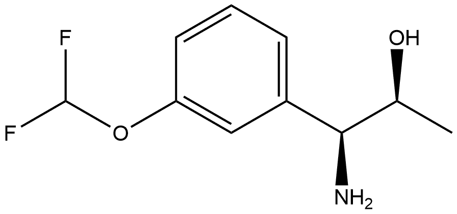 (1S,2S)-1-AMINO-1-[3-(DIFLUOROMETHOXY)PHENYL]PROPAN-2-OL 结构式