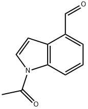 1H-Indole-4-carboxaldehyde, 1-acetyl- 结构式