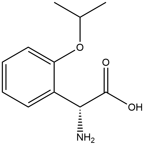 (R)-2-amino-2-(2-isopropoxyphenyl)acetic acid 结构式