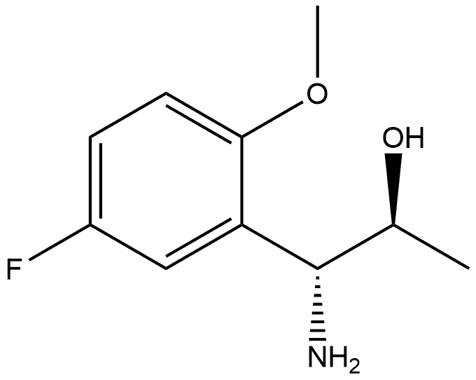 (1R,2S)-1-AMINO-1-(5-FLUORO-2-METHOXYPHENYL)PROPAN-2-OL 结构式