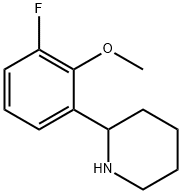 2-(3-fluoro-2-methoxyphenyl)piperidine 结构式