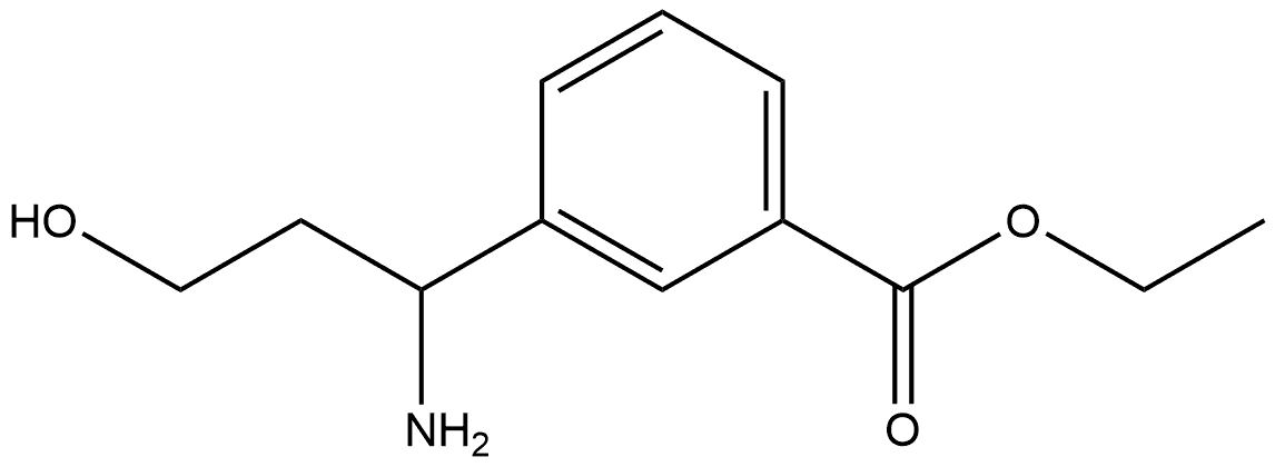 ethyl?3-(1-amino-3-hydroxypropyl)benzoate 结构式