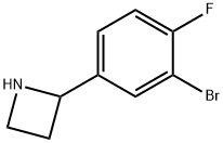 2-(3-溴-4-氟苯基)氮杂环丁烷 结构式