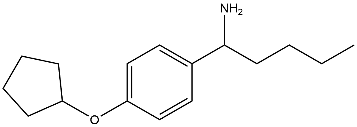 1-(4-Cyclopentyloxyphenyl)pentylamine 结构式