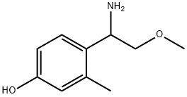 4-(1-amino-2-methoxyethyl)-3-methylphenol 结构式