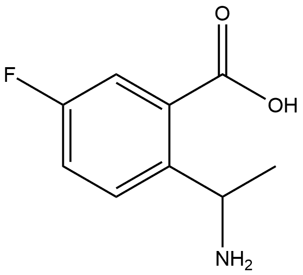 2-(1-氨乙基)-5-氟苯甲酸 结构式