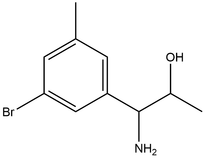 1-AMINO-1-(3-BROMO-5-METHYLPHENYL)PROPAN-2-OL 结构式