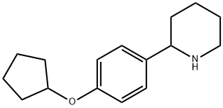 4-Cyclopentyloxy-1-(2-piperidyl)benzene 结构式