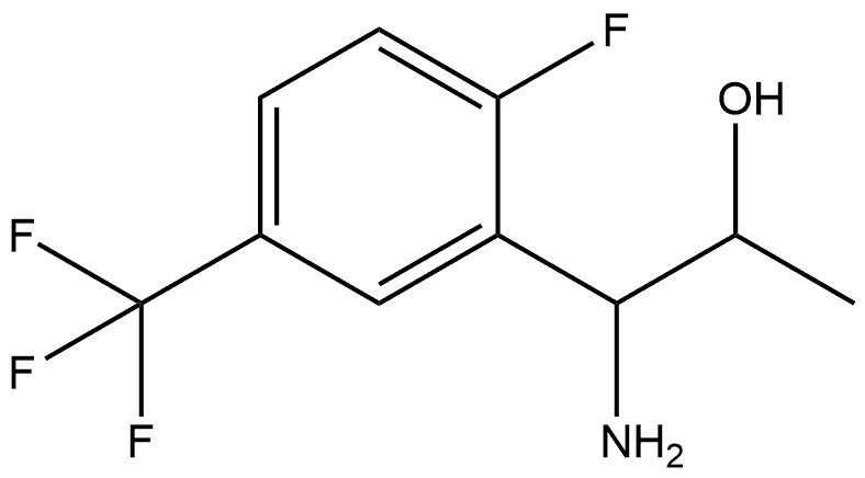 1-AMINO-1-[2-FLUORO-5-(TRIFLUOROMETHYL)PHENYL]PROPAN-2-OL 结构式