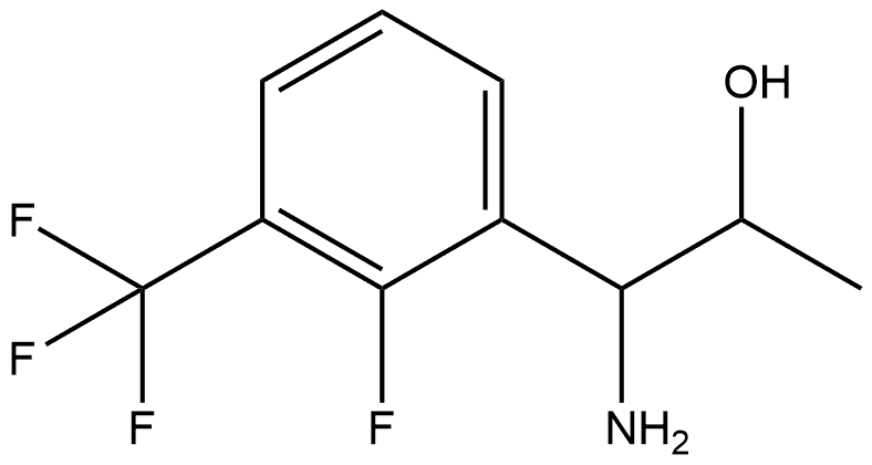 1-AMINO-1-[2-FLUORO-3-(TRIFLUOROMETHYL)PHENYL]PROPAN-2-OL 结构式