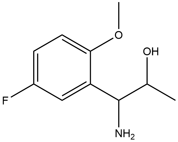 1-AMINO-1-(5-FLUORO-2-METHOXYPHENYL)PROPAN-2-OL 结构式