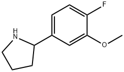 2-(4-氟-3-甲氧基苯基)吡咯烷 结构式