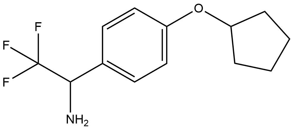 1-(4-CYCLOPENTYLOXYPHENYL)-2,2,2-TRIFLUOROETHYLAMINE 结构式