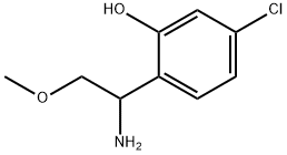 2-(1-amino-2-methoxyethyl)-5-chlorophenol 结构式