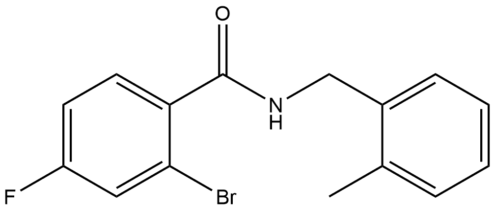 2-Bromo-4-fluoro-N-[(2-methylphenyl)methyl]benzamide 结构式
