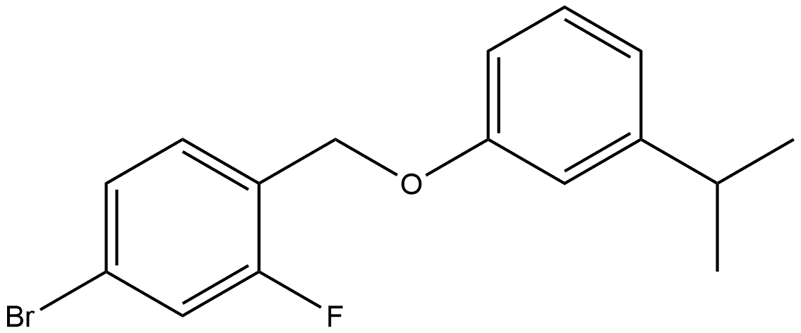 4-Bromo-2-fluoro-1-[[3-(1-methylethyl)phenoxy]methyl]benzene 结构式