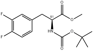 (S)-methyl 2-(tert-butoxycarbonylamino)-3-(3,4-difluorophenyl)propanoate 结构式