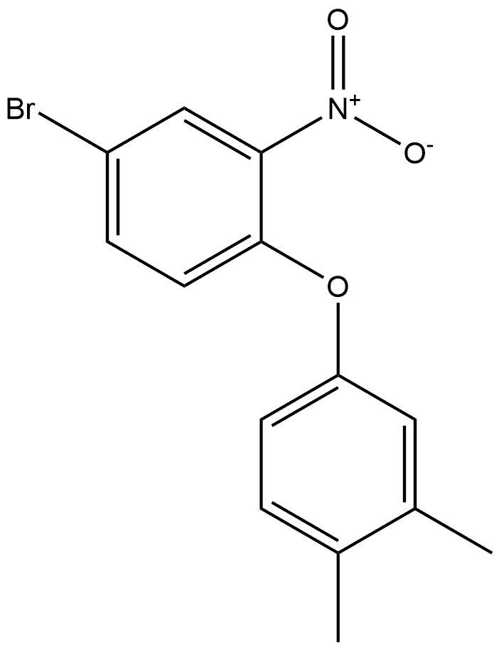 4-bromo-1-(3,4-dimethylphenoxy)-2-nitrobenzene 结构式