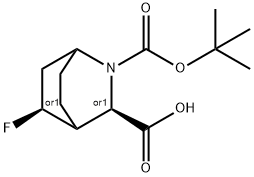 rel-2-(1,1-Dimethylethyl) (3R,5S)-5-fluoro-2-azabicyclo[2.2.2]octane-2,3-dicarbo… 结构式