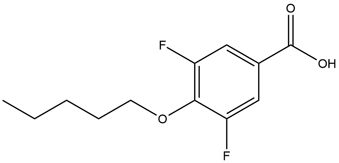 3,5-Difluoro-4-(pentyloxy)benzoic acid 结构式