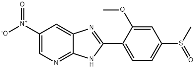 3H-Imidazo[4,5-b]pyridine, 2-[2-methoxy-4-(methylsulfinyl)phenyl]-6-nitro- 结构式